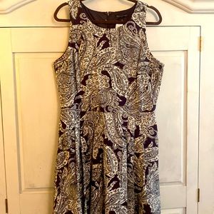 Banana Republic paisley well made dress with tags size 14.